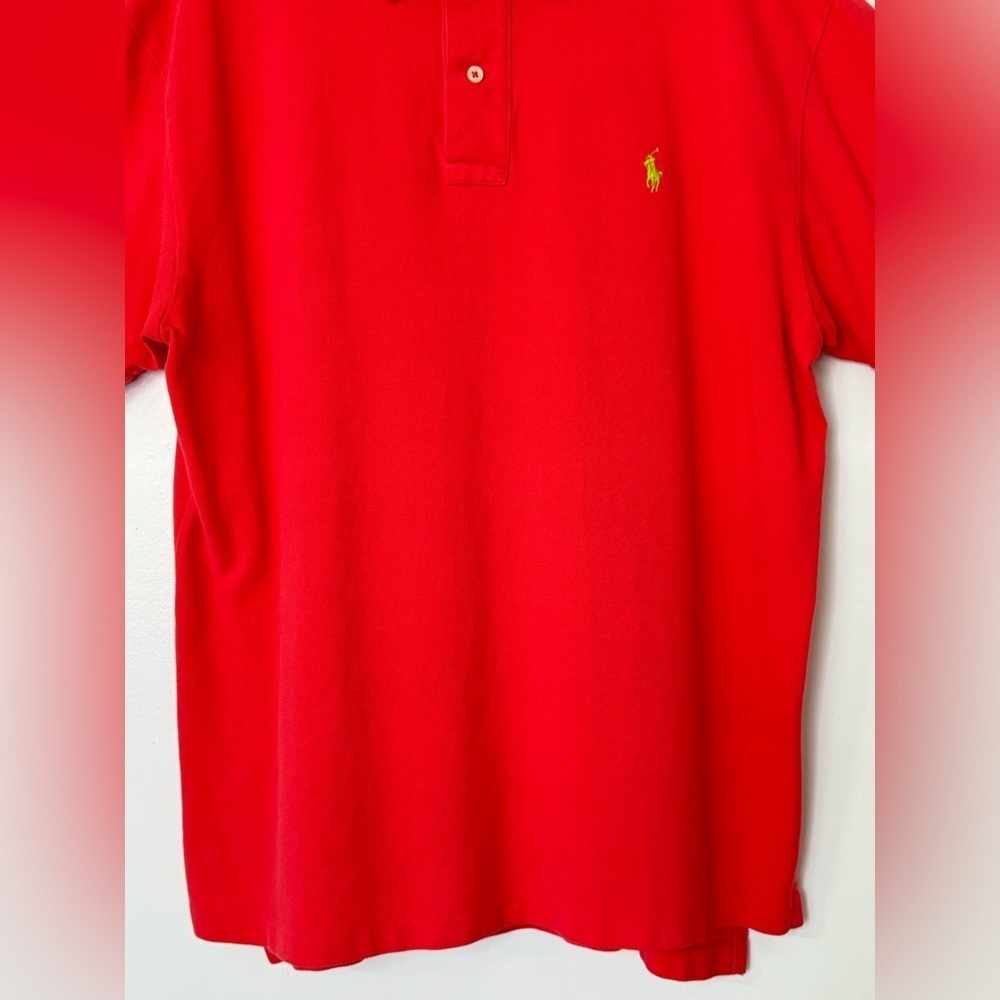 Polo Ralph Lauren men’s Pullover Knit Red Shirt Size L preowned great condition! - Picture 6 of 11